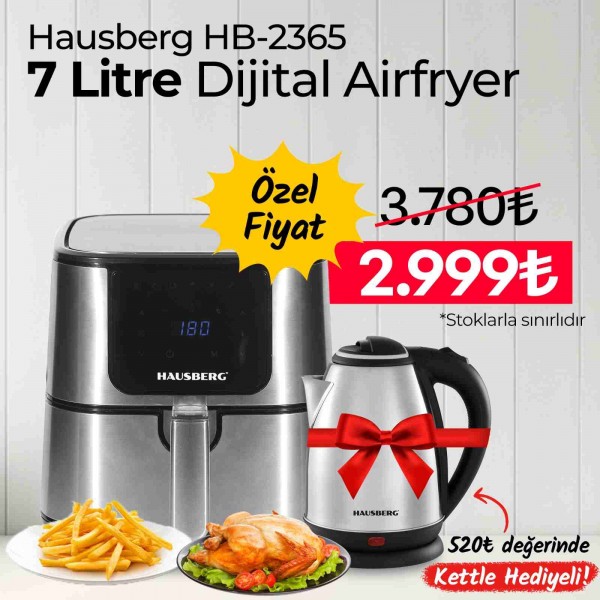 HAUSBERG HB-2365 DIGIITAL AIR FRYER 7 LT