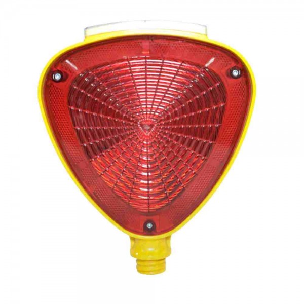 Solar Ledli Üçgen Flaşör Lamba (Sarı)