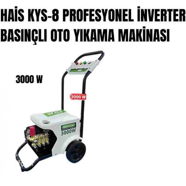 HAİS İNVERTER MOTORLU 150 BAR  3000W BASINÇLI YIKAMA MAKİNESİ